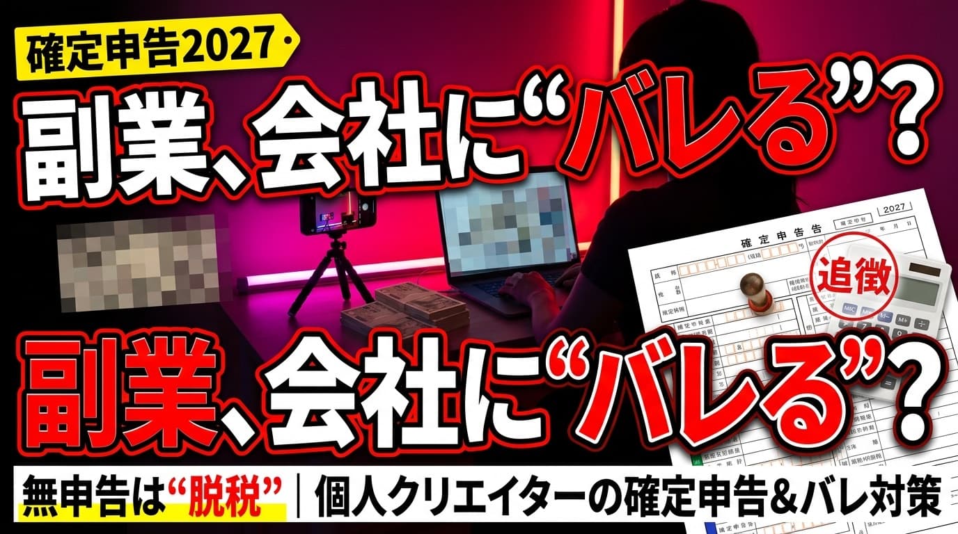 myfans / Fantia 確定申告 完全ガイド|会社バレ対策 2027