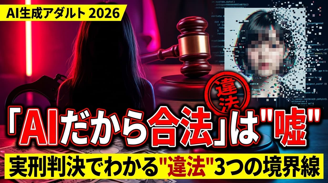 AI生成アダルトは「どこから違法」か — 2026年の実刑判決でわかる3つの境界線とクリエイターの守り方