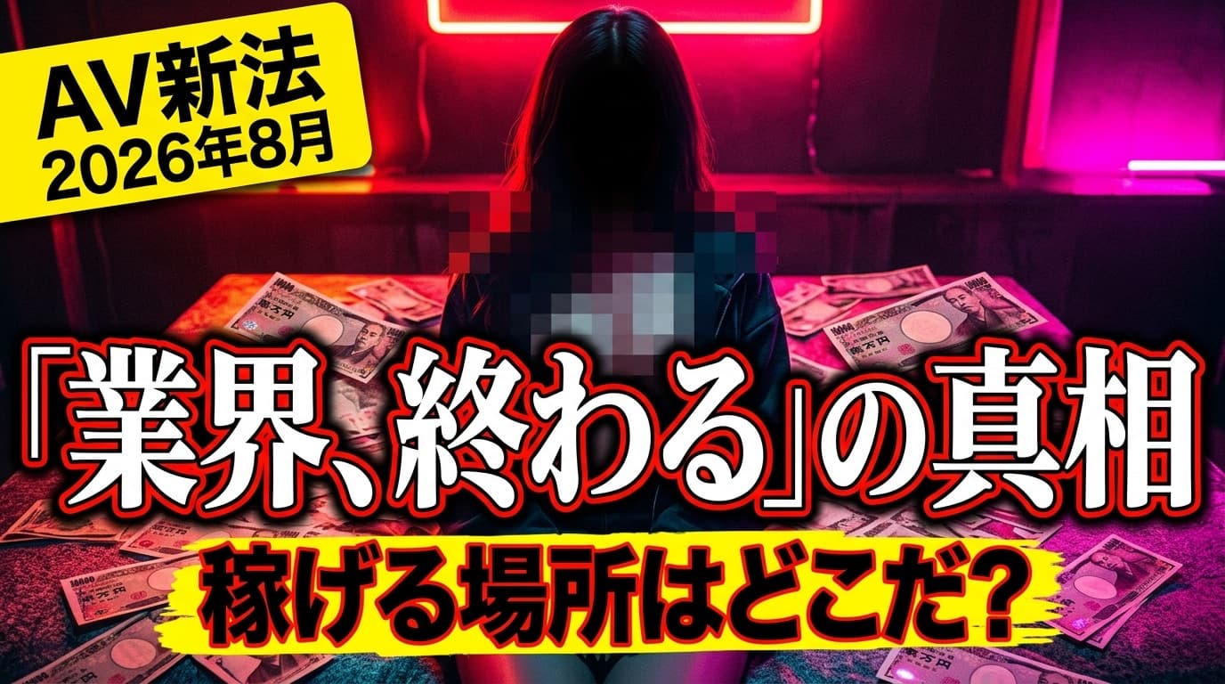 AV新法で「もう稼げない」? — 「2026年8月に改悪」の真相と、クリエイターが選ぶ"次の収益源"