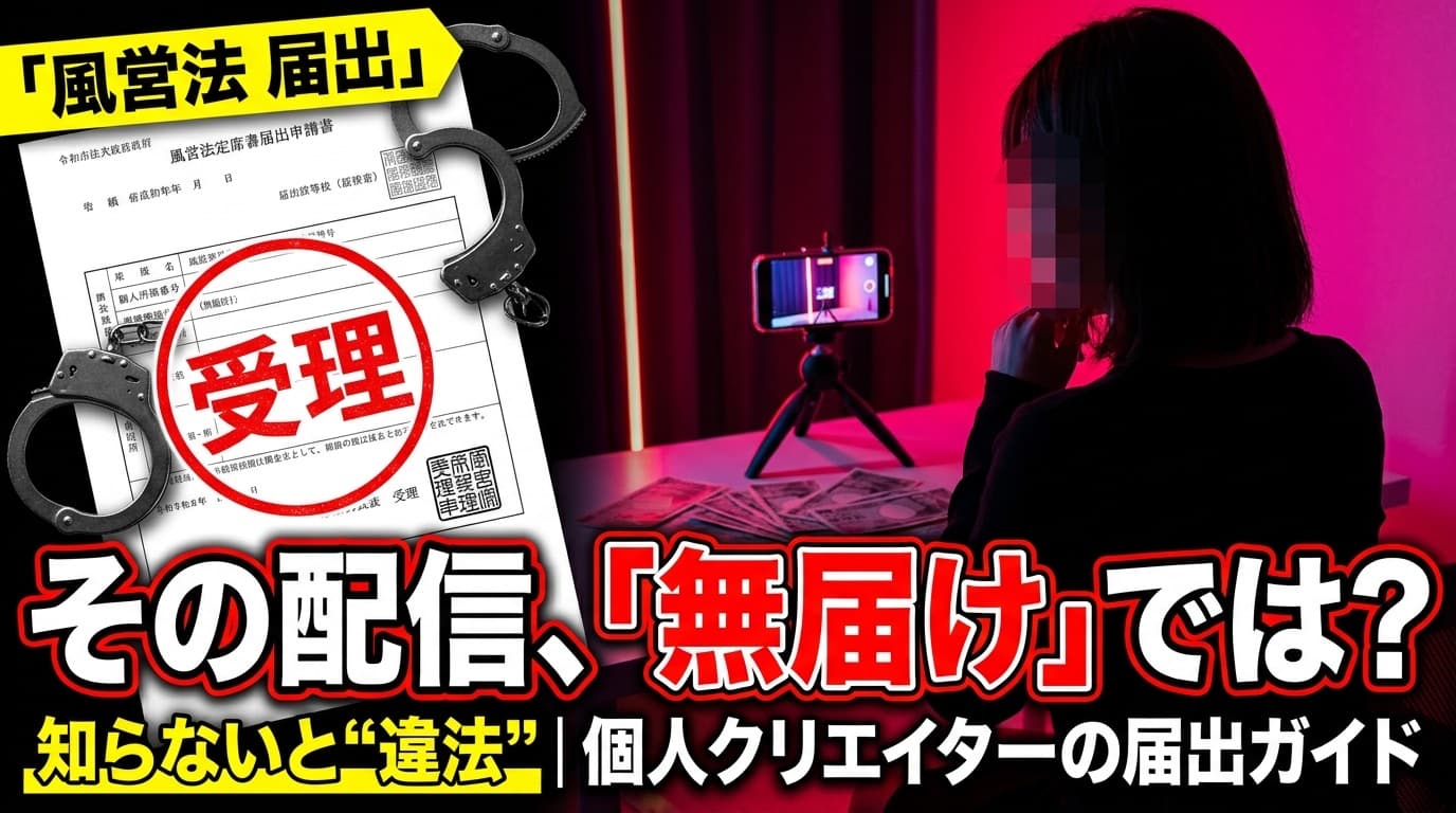 myfans / Fantia 風営法届出 完全ガイド|個人クリエイター必読