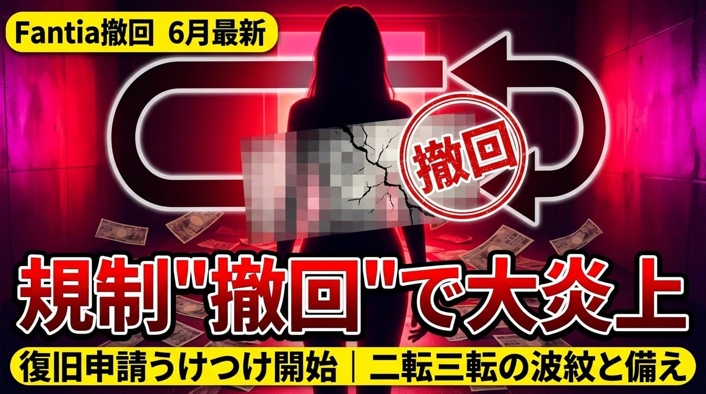 【2026年6月最新】Fantia「モザイク基準」撤回の波紋 — "緩和"なのに再炎上した理由・復旧申請の受付開始と、クリエイターが学ぶべき「統治リスク」