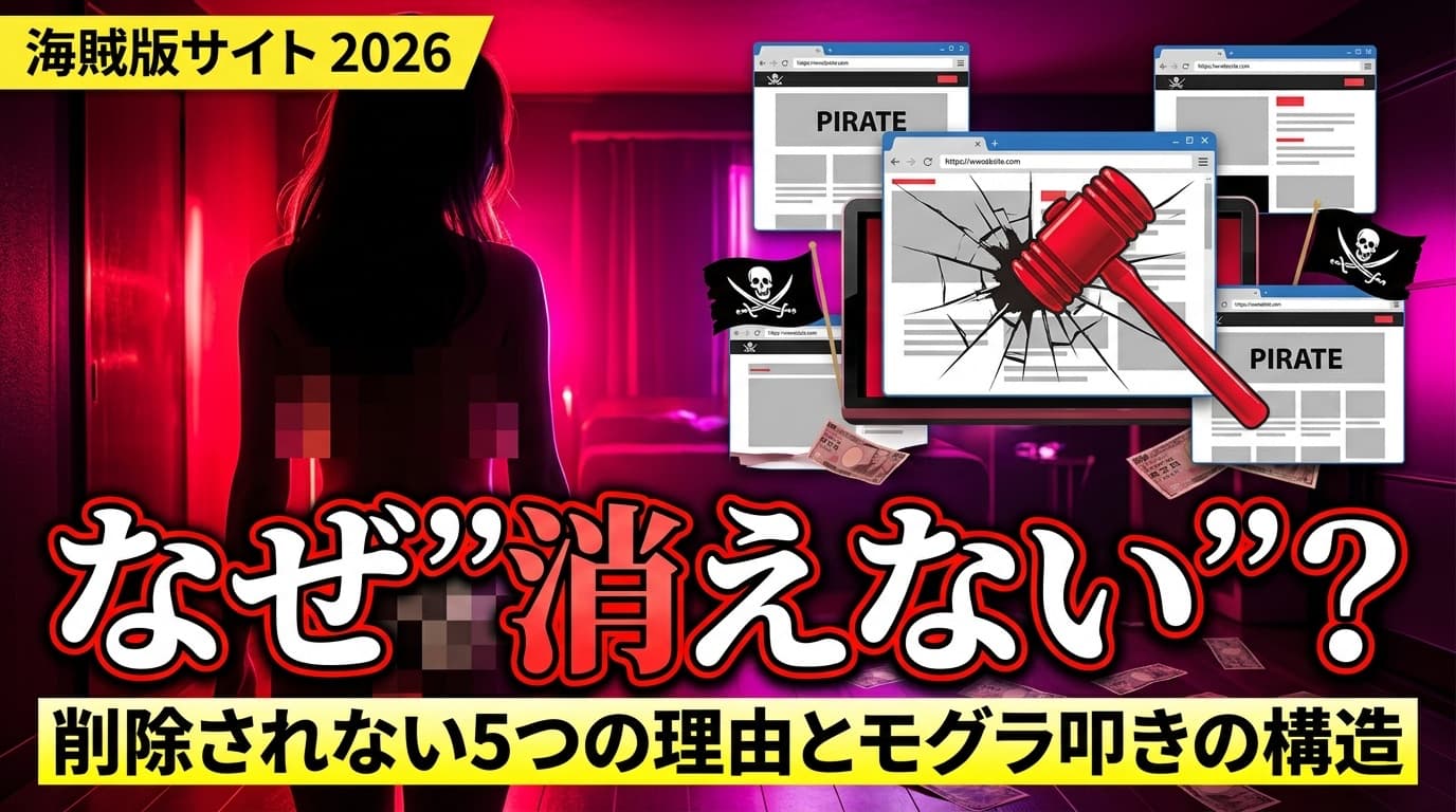 違法・海賊版サイトはなぜ消えない? — 削除されない5つの理由と、ドメイン移転“モグラ叩き”の構造【2026】