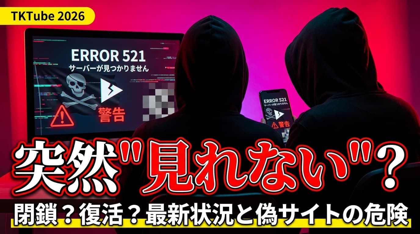 TKTubeが見れない・つながらない【2026年6月最新】— 閉鎖?復活する?エラー521・ERR_NAME_NOT_RESOLVEDの現状と、見ていた人がやってはいけないこと