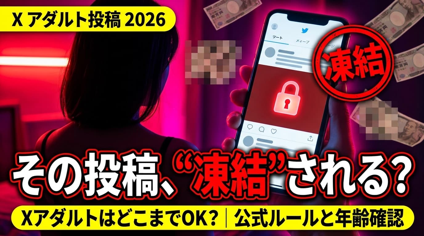 X(旧Twitter)のアダルト投稿はどこまでOK? — 2026年版・凍結されない公式ルールと年齢確認の波
